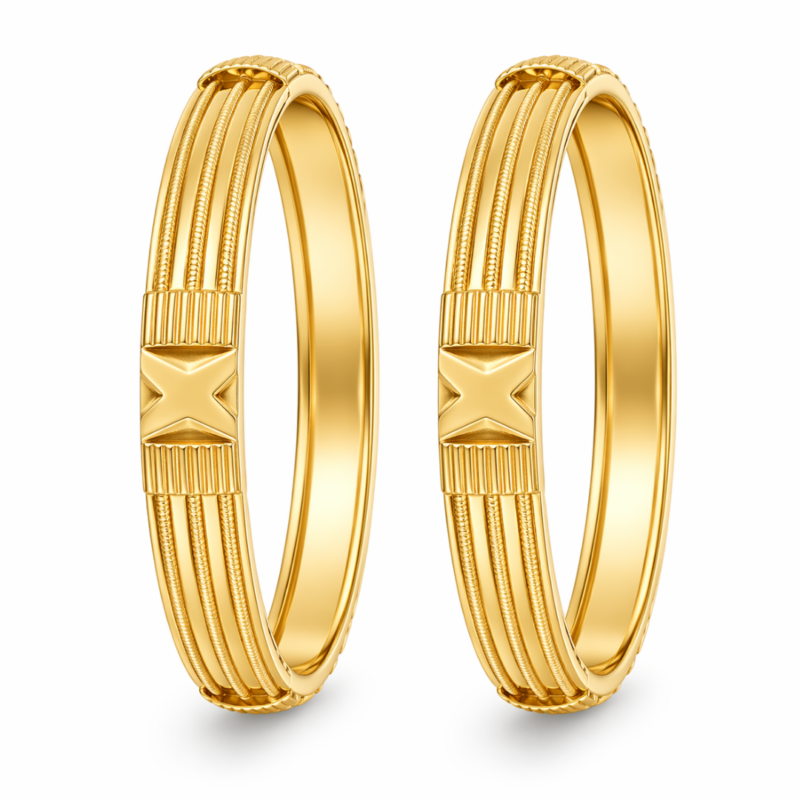 Elegant Gold Bangles for Women By Diamondiary