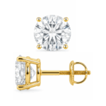 Hailey Round Cut Solitaire Stud Earrings By Diamondiary