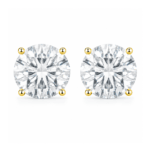 Hailey Round Cut Solitaire Stud Earrings By Diamondiary