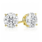 Hailey Round Cut Solitaire Stud Earrings By Diamondiary
