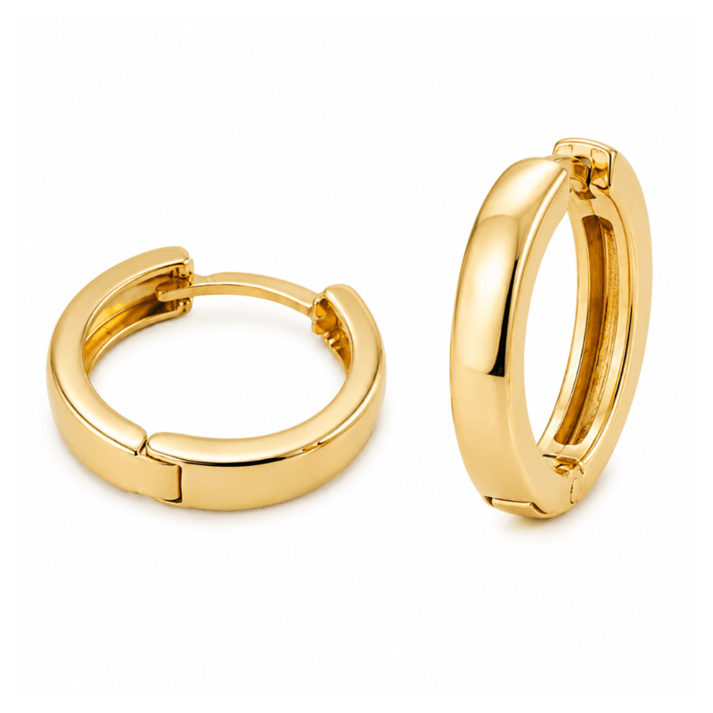 Hina Gold Hoop Earrings By Diamondiary