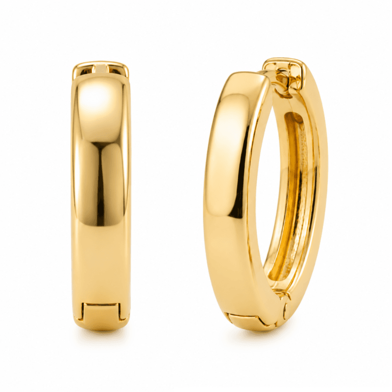Hina Gold Hoop Earrings By Diamondiary