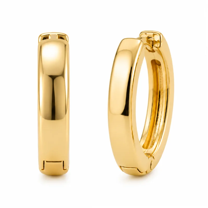 Hina Gold Hoop Earrings By Diamondiary