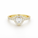 Ava Heart Shape Solitaire Diamond Ring By Diamondiary