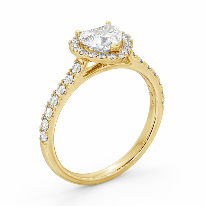 Ava Heart Shape Solitaire Diamond Ring By Diamondiary