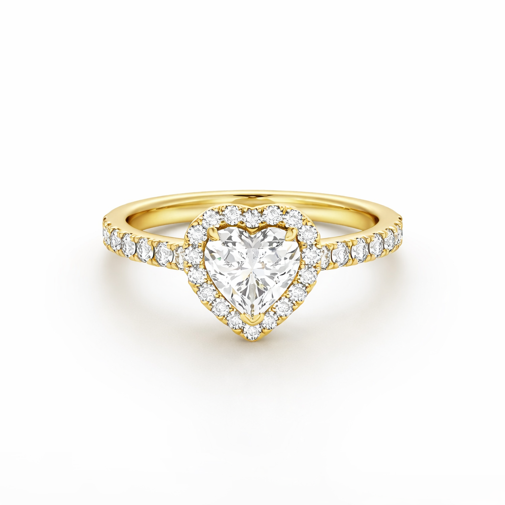 Ava Heart Shape Solitaire Diamond Ring By Diamondiary Ava Heart Shape Solitaire Diamond Ring By Diamondiary
