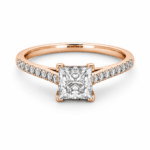 Natasha Princess Cut Solitaire Diamond Ring
