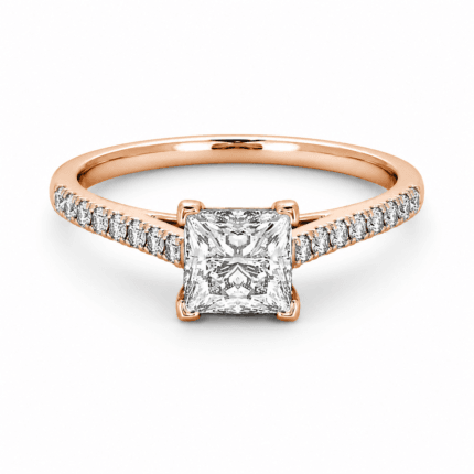 Natasha Princess Cut Solitaire Diamond Ring