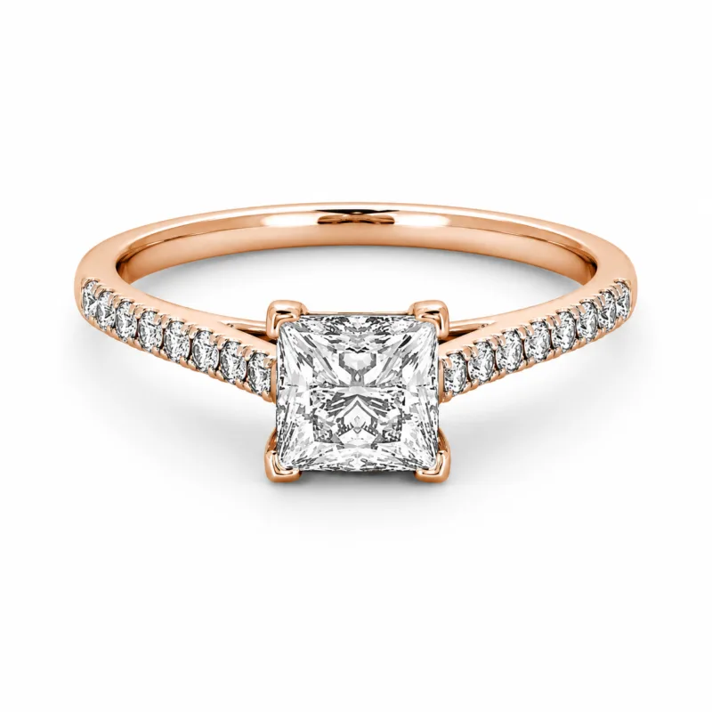 Natasha Princess Cut Solitaire Diamond Ring