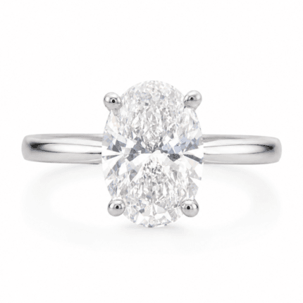 Hazel Oval Solitaire Diamond Ring
