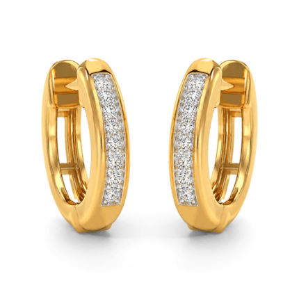 Iris Diamond Small Hoop Earrings By Diamondiary