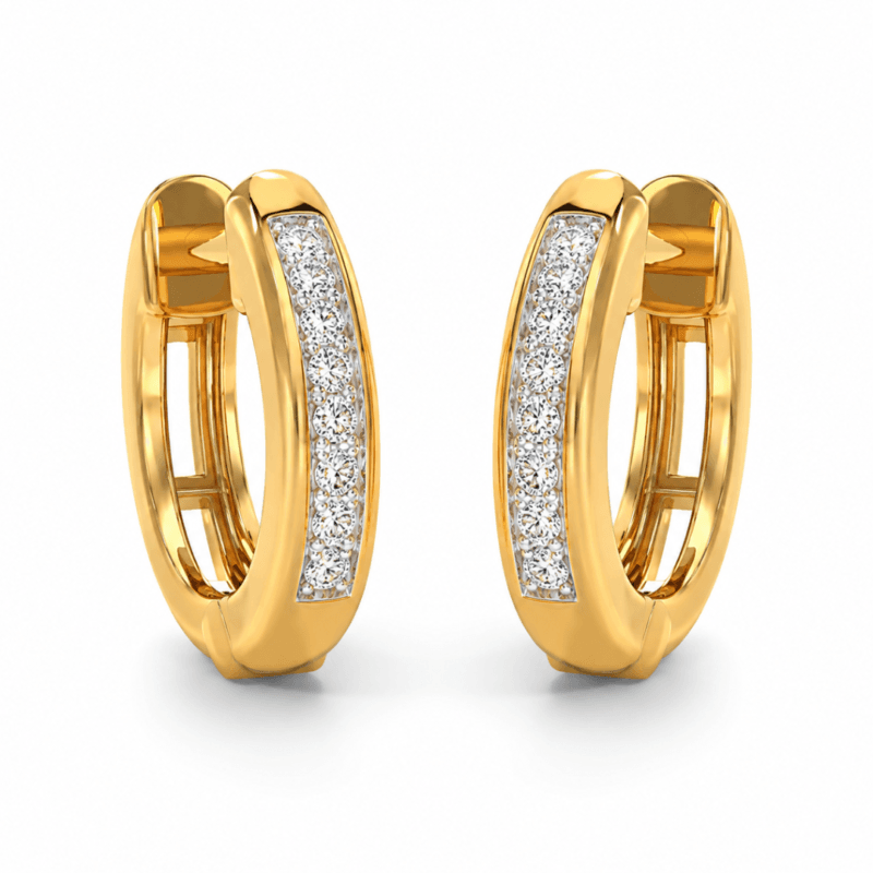 Iris Diamond Small Hoop Earrings By Diamondiary