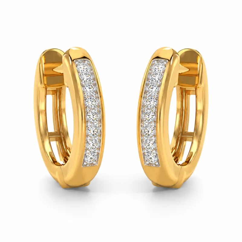 Iris Diamond Small Hoop Earrings By Diamondiary