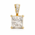 Naomi Solitaire Diamond Pendant By Diamondiary