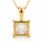 Naomi Solitaire Diamond Pendant By Diamondiary