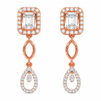 Samira Drop Diamond Earrings By Diamondiary