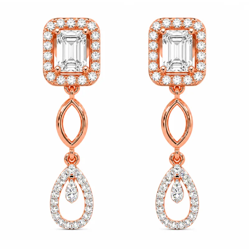 Samira Drop Diamond Earrings By Diamondiary