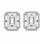 Stella Emerald Cut Diamond Stud Earrings By Diamondiary