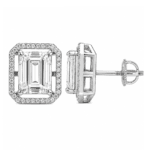Stella Emerald Cut Diamond Stud Earrings By Diamondiary