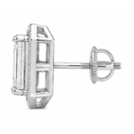 Stella Emerald Cut Diamond Stud Earrings By Diamondiary