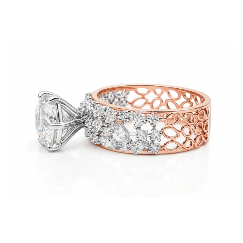 Violet Solitaire Diamond Ring By Diamondiary