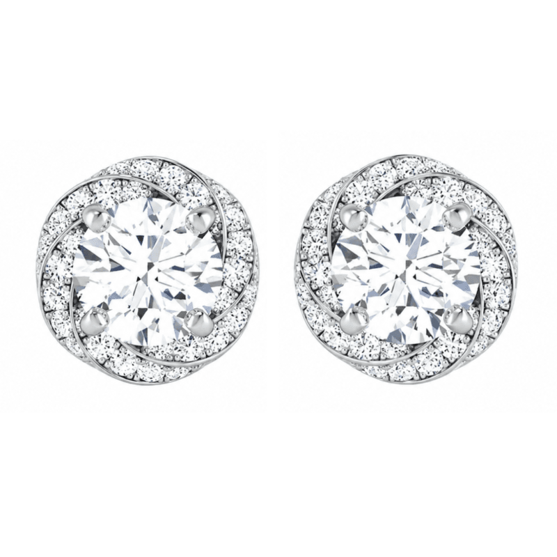 Catalina Solitaire Diamond Stud Earrings By Diamondiary