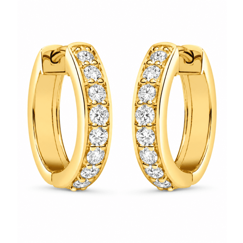 Brielle Diamond Hoop Earrings By Diamondiary