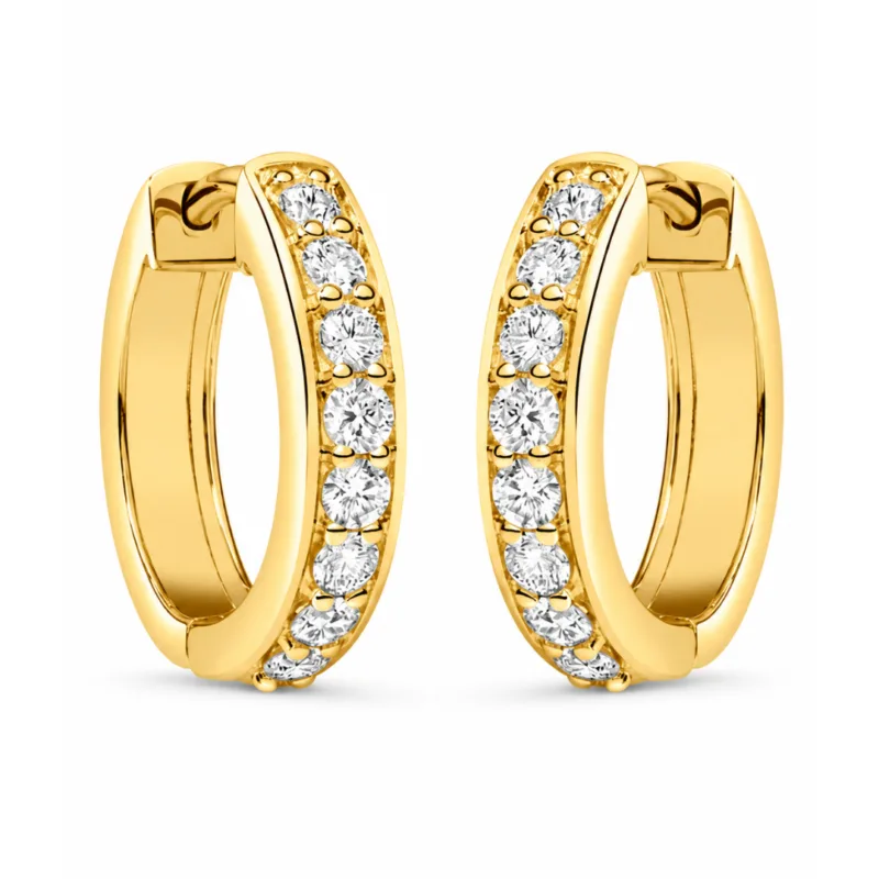 Brielle Diamond Hoop Earrings By Diamondiary