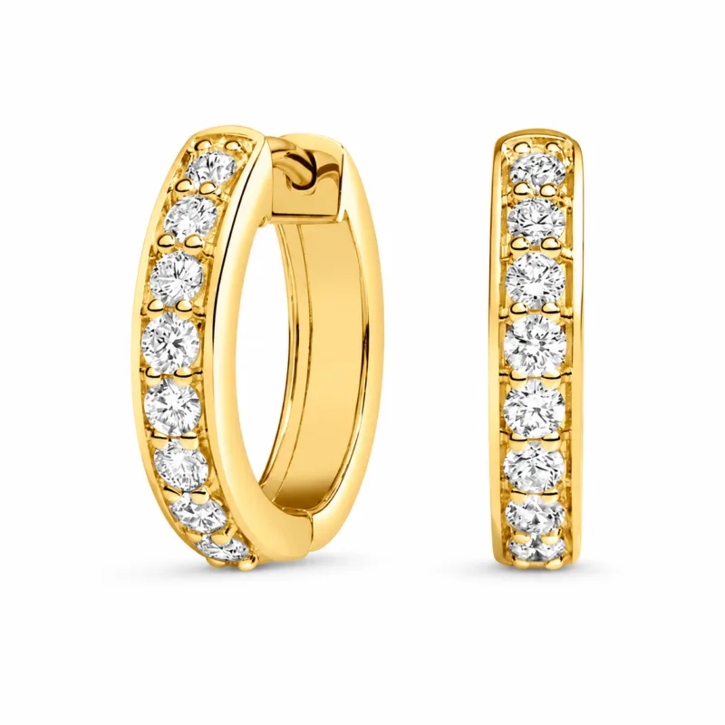Brielle Diamond Hoop Earrings By Diamondiary