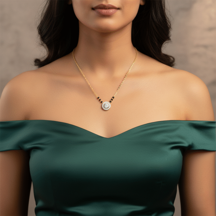 Olive Solitaire Mangalsutra - Image 5