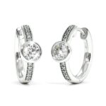 Alani Hoop Solitaire Earrings