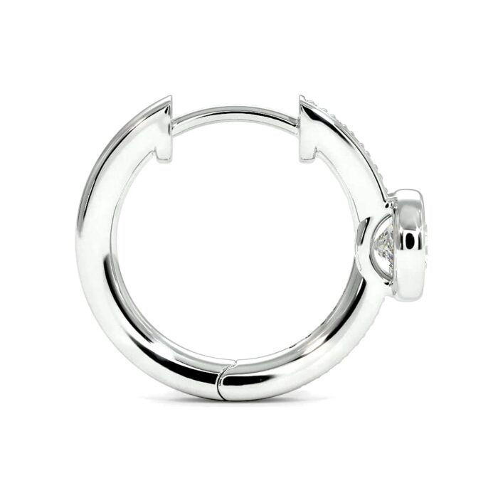 Alani Hoop Solitaire Earrings - Image 3