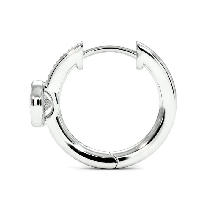 Alani Hoop Solitaire Earrings - Image 4