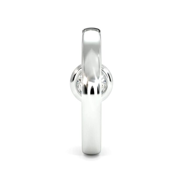 Alani Hoop Solitaire Earrings - Image 5