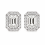 Andrea Emerald Cut Solitaire Diamond Earrings By Diamondiary