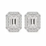Andrea Emerald Cut Solitaire Diamond Earrings By Diamondiary