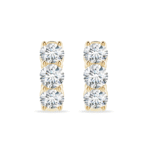 Ariella Hoop Solitaire Earrings