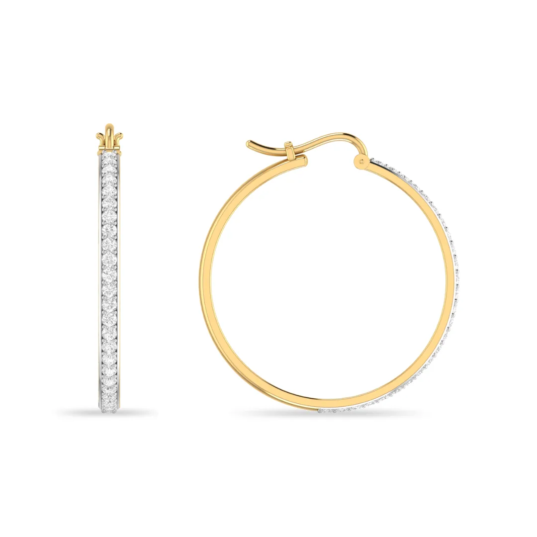Kayle Diamond Hoop Earrings - Image 4