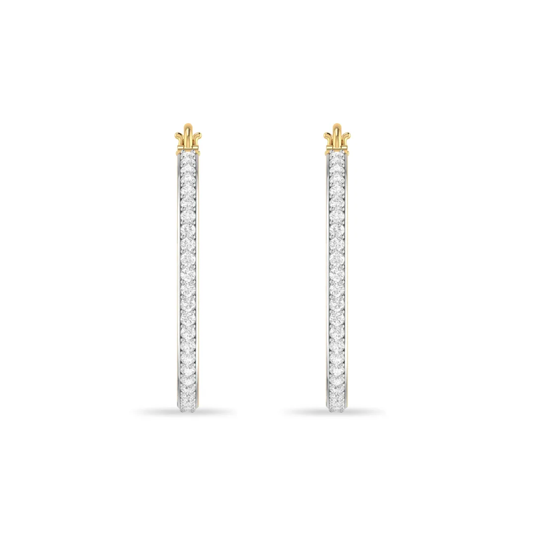 Kayle Diamond Hoop Earrings - Image 3