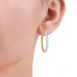 Kayle Diamond Hoop Earrings - Image 6