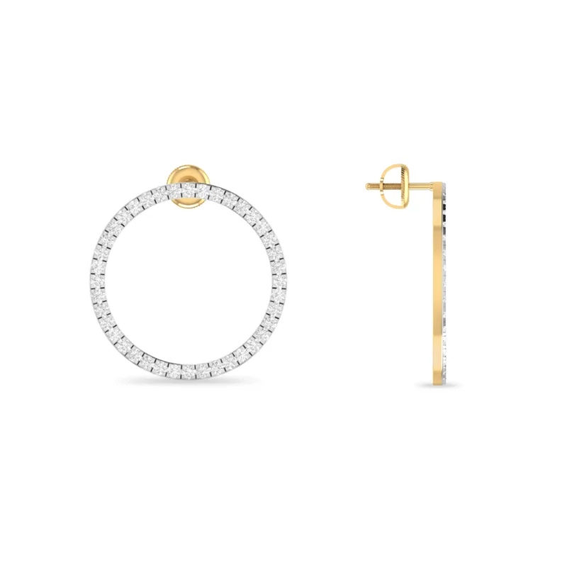 Alaina Diamond Hoop Earrings By Diamondiary