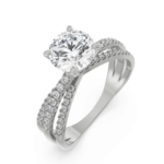 Freda solitaire diamond ring by Diamondiary