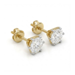 Khloe Solitaire Stud 3.49 Carat Earrings - Image 2