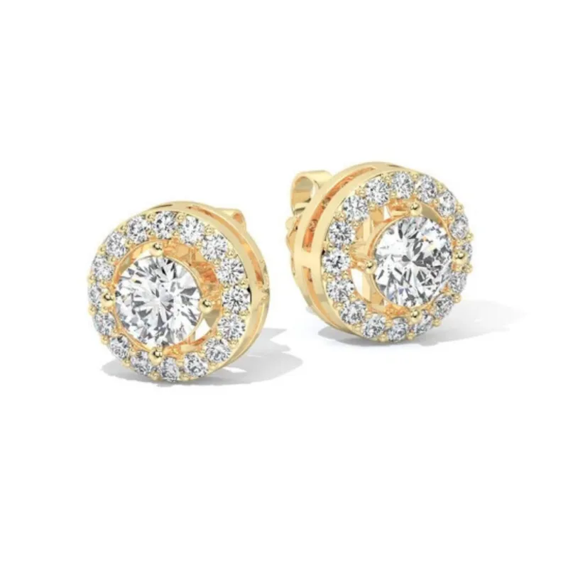 Kiara Lab Grown Solitaire Earrings By Diamondiary