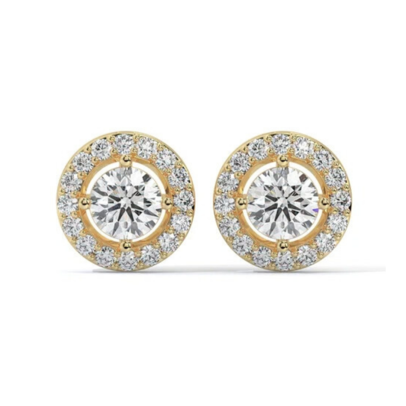 Kiara Lab Grown Solitaire Earrings By Diamondiary