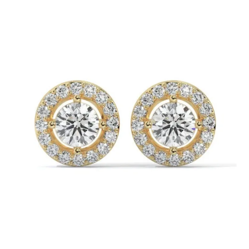 Kiara Lab Grown Solitaire Earrings By Diamondiary