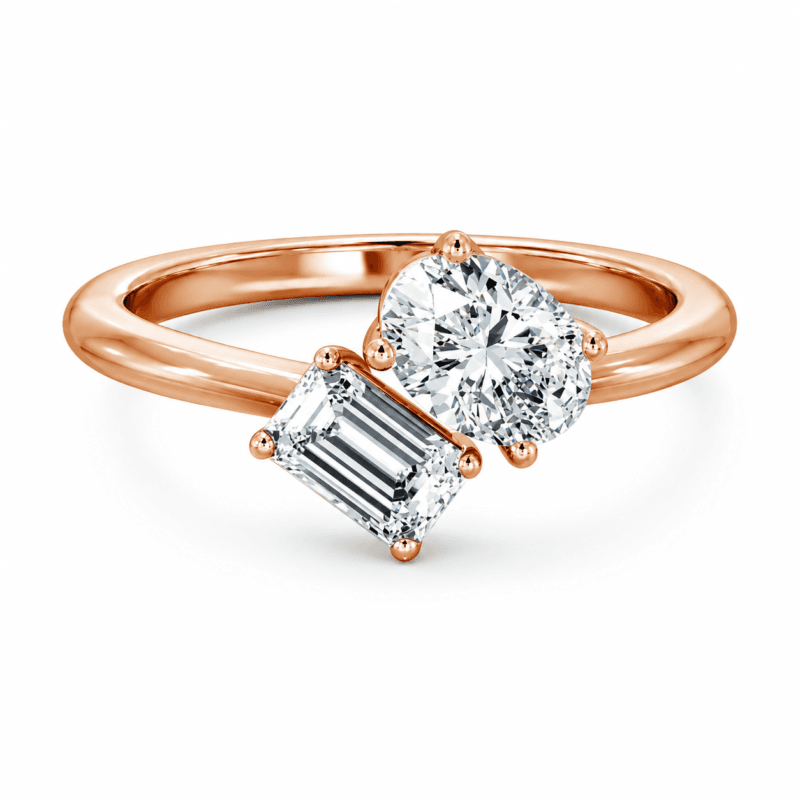 Toi et Moi Lab Grown Diamond Solitaire Ring