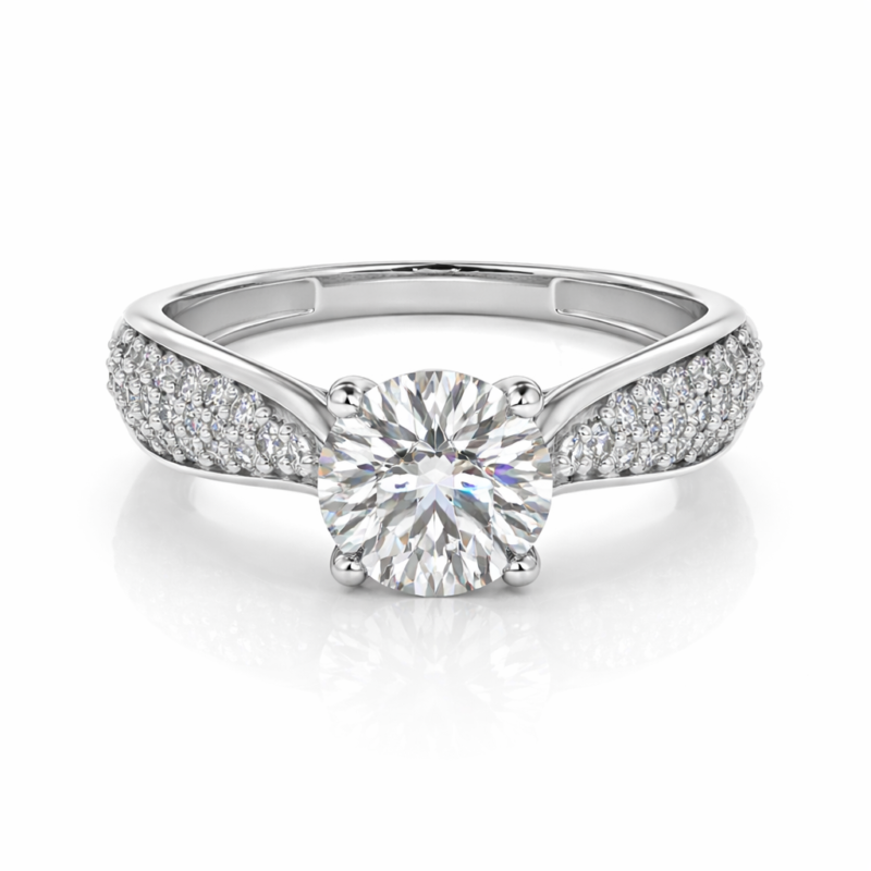 Georgia Lab Grown Solitaire Diamond Ring By Diamondiary