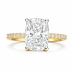 Aster Cushion Long Solitaire Diamond Ring By Diamondiary