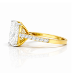 Aster Cushion Long Solitaire Diamond Ring By Diamondiary